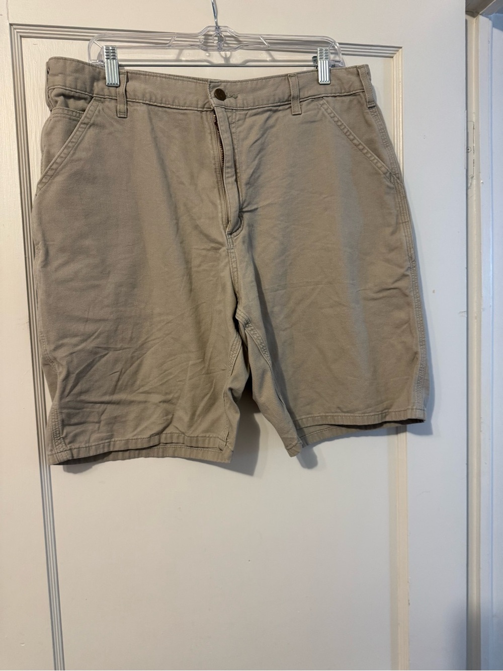 Carhartt Men's Tan Flat Front Work Shorts